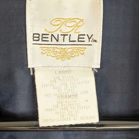 Vintage 80s/90s Navy/White Plaid Oversized Blazer - Picture 10 of 12